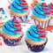 600 Count Patriotic Mini Cupcake Liners - Red White and Blue Candy Cups for Independence Day, 6 Styles of Star, Flag & Gnome Baking Supplies - Mini Muffin Wrappers for July 4th, Memorial Day Party